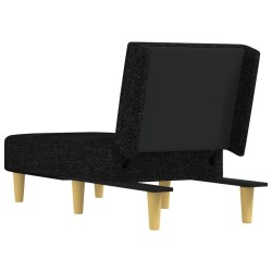Chaise longue noir tissu 
