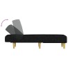Chaise longue noir tissu 