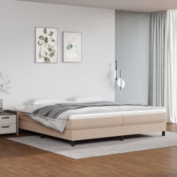 Cadre de lit sans matelas cappuccino 200x200 cm similicuir 
