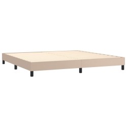 Cadre de lit sans matelas cappuccino 200x200 cm similicuir 