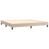 Cadre de lit sans matelas cappuccino 200x200 cm similicuir 