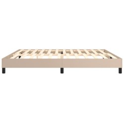 Cadre de lit sans matelas cappuccino 200x200 cm similicuir 