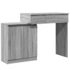 Coiffeuse avec LED sonoma gris 115x37x110,5 cm 