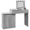 Coiffeuse avec LED sonoma gris 115x37x110,5 cm 