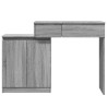Coiffeuse avec LED sonoma gris 115x37x110,5 cm 