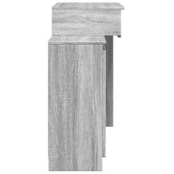 Coiffeuse avec LED sonoma gris 115x37x110,5 cm 