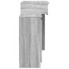Coiffeuse avec LED sonoma gris 115x37x110,5 cm 
