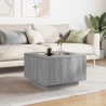 Table basse avec LED sonoma gris 60x60x40 cm bois d'ingénierie 