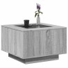 Table basse avec LED sonoma gris 60x60x40 cm bois d'ingénierie 
