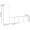 Ensemble de meubles TV 3 pcs Sonoma gris Bois d'ingénierie 