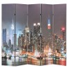 Cloison de séparation pliable 200x170 cm New York la nuit 