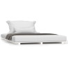 Cadre de lit sans matelas blanc 135x190 cm bois de pin massif 
