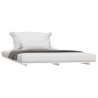 Cadre de lit sans matelas blanc 135x190 cm bois de pin massif 