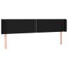 Tête de lit avec oreilles Noir 183x16x78/88 cm Tissu 