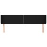 Tête de lit avec oreilles Noir 183x16x78/88 cm Tissu 