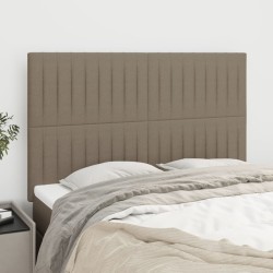 Têtes de lit 4 pcs Taupe 72x5x78/88 cm Tissu 