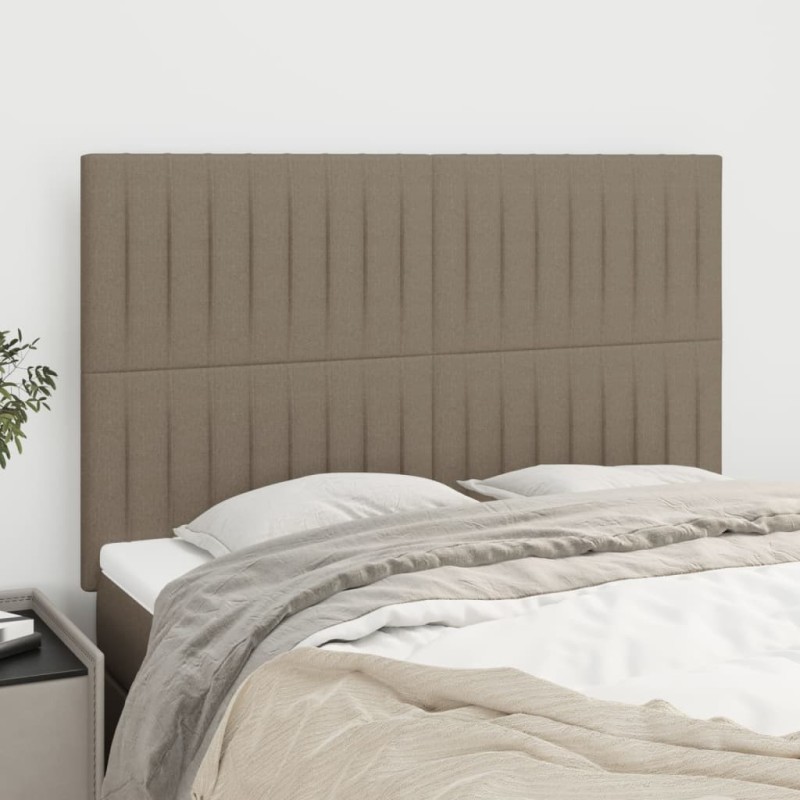 Têtes de lit 4 pcs Taupe 72x5x78/88 cm Tissu 