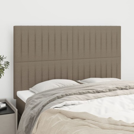 Têtes de lit 4 pcs Taupe 72x5x78/88 cm Tissu 