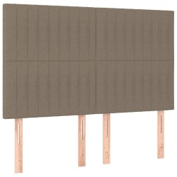 Têtes de lit 4 pcs Taupe 72x5x78/88 cm Tissu 
