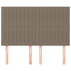 Têtes de lit 4 pcs Taupe 72x5x78/88 cm Tissu 