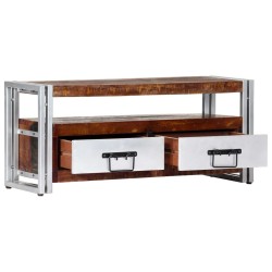 Meuble TV 90x30x40 cm Bois de récupération massif  