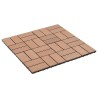 Carreaux de terrasse 22 pcs 30 x 30 cm 2 m² WPC Marron 