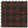 Carreaux de terrasse 22 pcs 30 x 30 cm 2 m² WPC Marron 