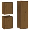 Meubles TV 3 pcs Marron miel Bois massif de pin 