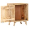 Table de chevet sculptée 40x30x50 cm Bois de manguier massif 