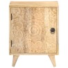 Table de chevet sculptée 40x30x50 cm Bois de manguier massif 