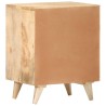 Table de chevet sculptée 40x30x50 cm Bois de manguier massif 