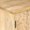 Table de chevet sculptée 40x30x50 cm Bois de manguier massif 