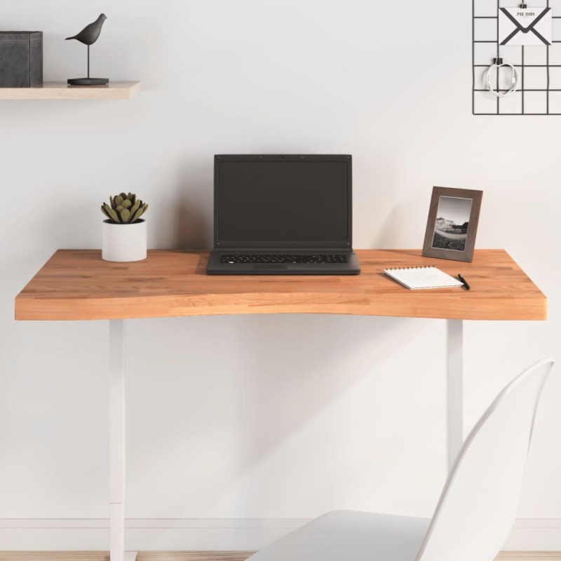 Dessus de bureau 100x(45-50)x4 cm bois massif de hêtre 