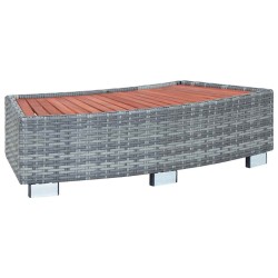Marche de spa Gris Résine tressée 92 x 45 x 25 cm 