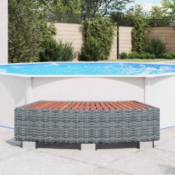 Marche de spa Gris Résine tressée 92 x 45 x 25 cm 