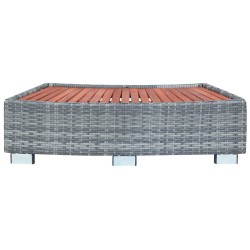 Marche de spa Gris Résine tressée 92 x 45 x 25 cm 