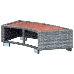Marche de spa Gris Résine tressée 92 x 45 x 25 cm 