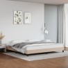 Cadre de lit sans matelas cappuccino 200x200 cm similicuir 
