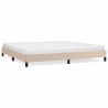 Cadre de lit sans matelas cappuccino 200x200 cm similicuir 
