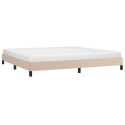 Cadre de lit sans matelas cappuccino 200x200 cm similicuir 