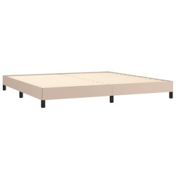 Cadre de lit sans matelas cappuccino 200x200 cm similicuir 