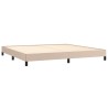 Cadre de lit sans matelas cappuccino 200x200 cm similicuir 