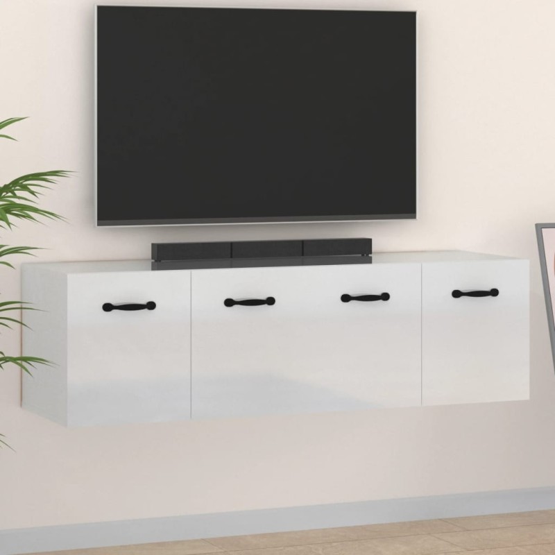 Armoires murales 2 pcs Blanc brillant 80x36,5x35 cm 