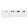 Armoires murales 2 pcs Blanc brillant 80x36,5x35 cm 