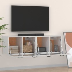 Armoires murales 2 pcs Blanc brillant 80x36,5x35 cm 