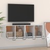 Armoires murales 2 pcs Blanc brillant 80x36,5x35 cm 