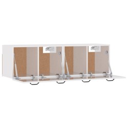 Armoires murales 2 pcs Blanc brillant 80x36,5x35 cm 