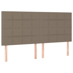 Tête de lit à LED Taupe 160x5x118/128 cm Tissu 