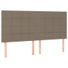 Tête de lit à LED Taupe 160x5x118/128 cm Tissu 