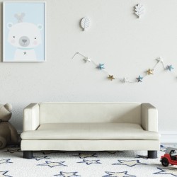 Canapé pour enfants crème 80x45x30 cm velours 